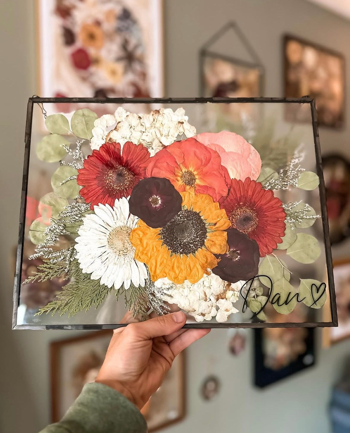 11x14 Glass on Glass Metal