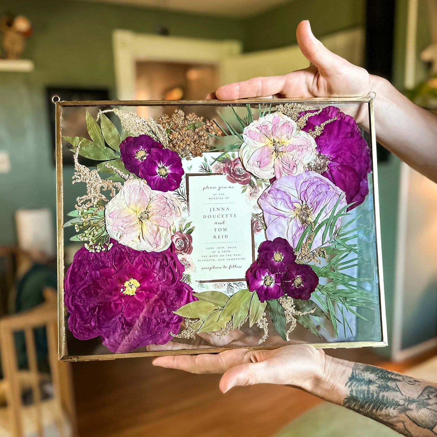 11x14 Glass on Glass Metal