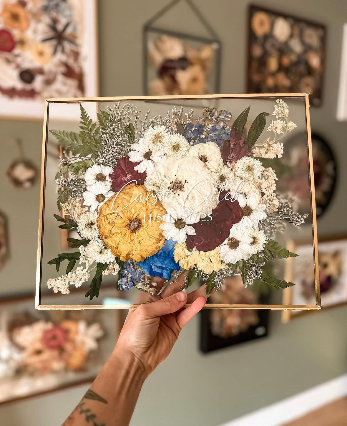11x14 Glass on Glass Metal