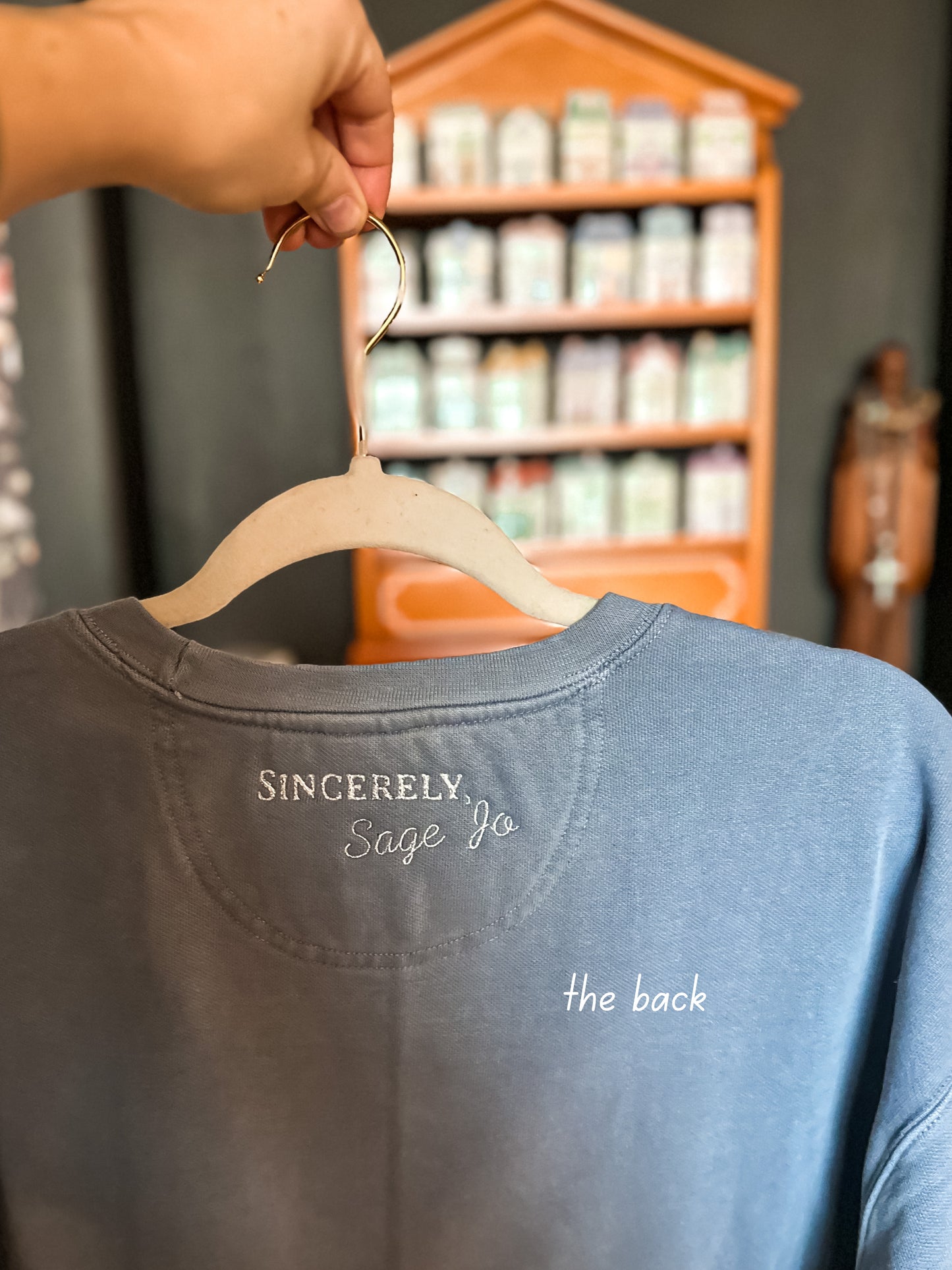 Custom Embroidered Flower Crewneck