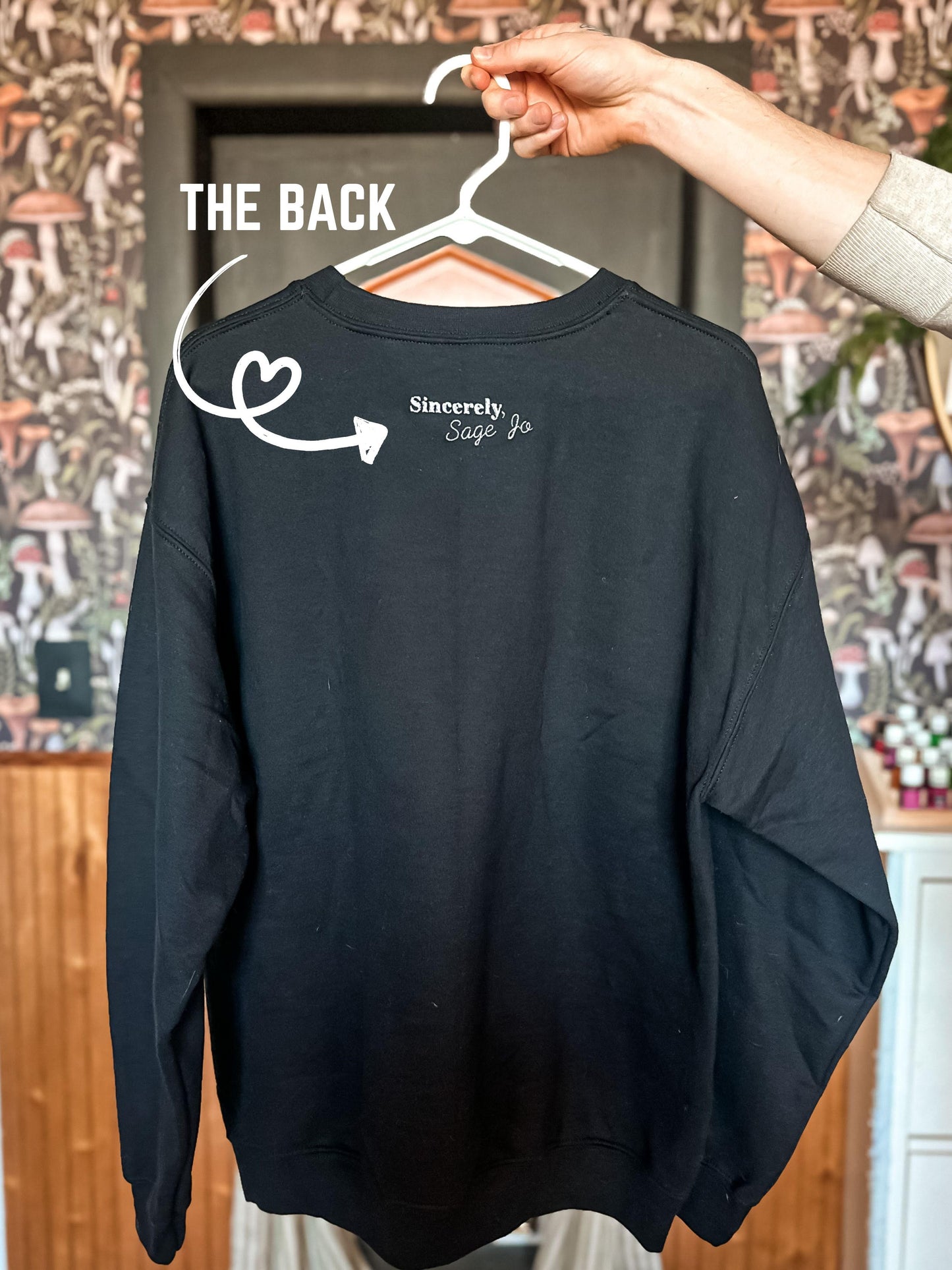 Custom Embroidered Flower Crewneck