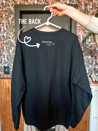 Custom Embroidered Flower Crewneck